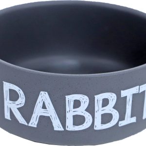 Boon Konijn eetbak steen, Grijs 12cm - Afbeelding 1
