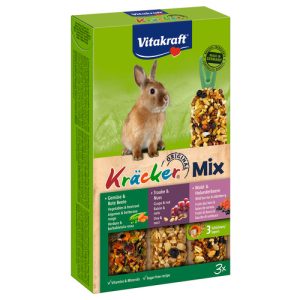 Vitakraft Konijn kracker 3in1 Noten, Bosbessen, Groente - Afbeelding 1