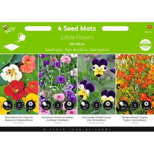 Buzzy Zaadmatjes Eetbare Bloemen 4 matjes (10) 85578 - Afbeelding 1