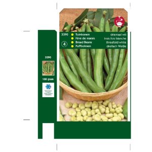 Horti Tops Tuinbonen Driemaal Wit, 100g 13290 - Afbeelding 1
