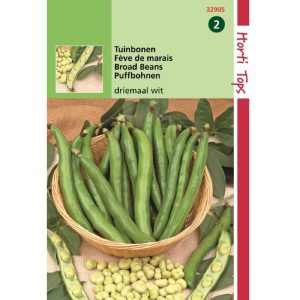 Horti Tops Tuinbonen Driemaal Wit, 20g 132905 - Afbeelding 1