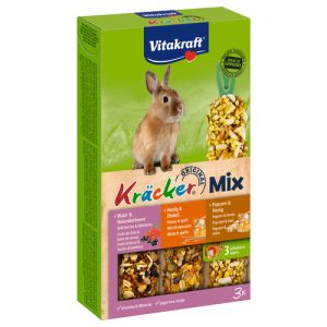 Vitakraft Konijn kracker 3in1 Honing, Popcorn, Bosbes - Afbeelding 1
