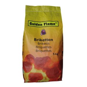 Golden Flame Houtskool Briketten 5kg - Afbeelding 1