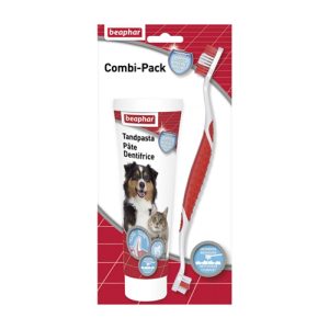 Beaphar Tandpasta + Tandenborstel Hond/Kat 100gr - Afbeelding 1