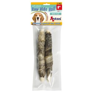 Antos Raw Hide Fish Roll 20cm 2 stuks - Afbeelding 1