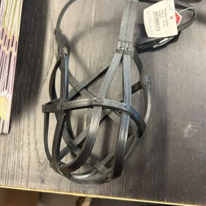 Trixie muilkorf leer zwart maat L - Afbeelding 1